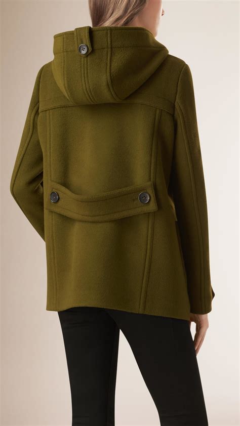 burberry hooded wool-blend duffle coat|burberry wool coats for women.